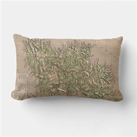 Vintage Physical Map Of Ireland 1880 Lumbar Pillow Zazzle