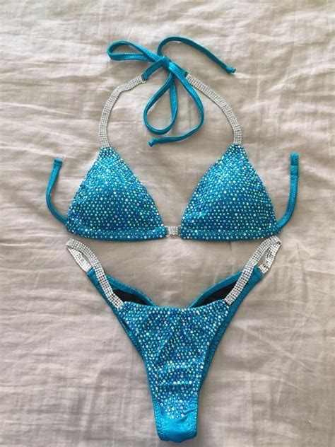 Competition Bikini Teal Turquoise Npc Ifbb Ocb Competition Bikinis