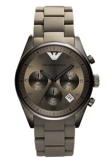 Emporio Armani Sportivo Ar 5950 Grey Dial Chronograph Mens Wrist Watch