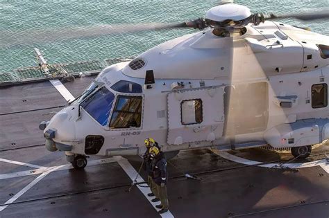 Nh Nfh Naval Helicopter Deployed From Belgian Frigate With Standing