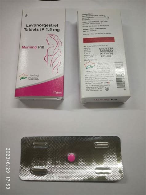 Morning Pill Levonorgestrel Tablets For Personal 1 5mg At Rs 100