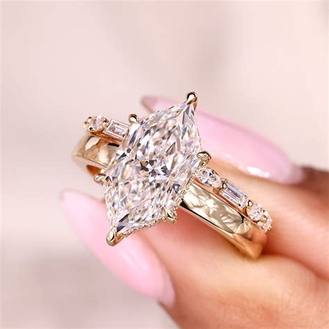 buy dutch marquise diamond engagement ring  wedding band