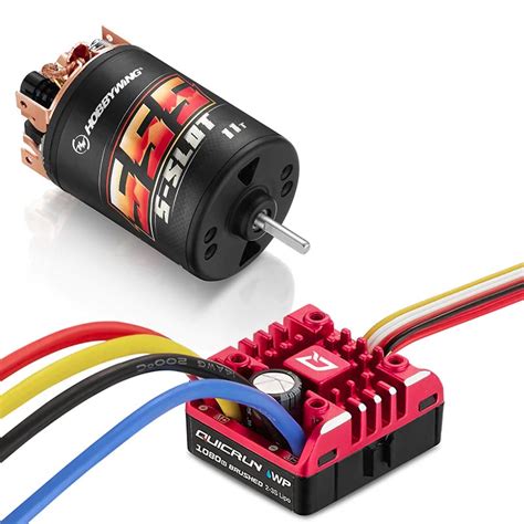 Hobbywing QuicRun 1080 G2 ESC Brushed 555 13T Motor Combo HWI38020351