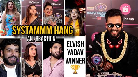 All Contestant And Celebrities Reaction On Elvish Yadav Wins Bigg Boss