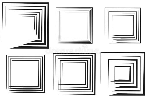 Abstract Squares Graphics Vector Squares Element Set Stock Vector