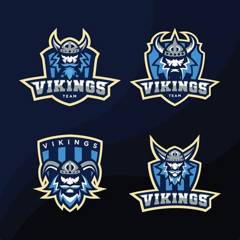 Blue Viking Logo Design Bundle 2098345 Vector Art at Vecteezy