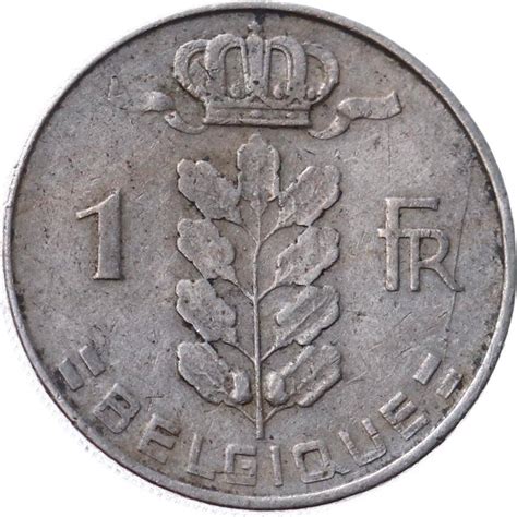 Belçika 1 Frank 1960 ÇT Baudouin I Belgique Fransızca YMP8359 Avrupa