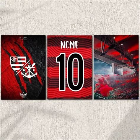 Kit Quadros Decorativos Flamengo Personalizado Futebol Mercadolivre