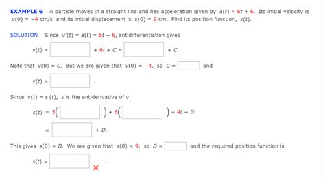 Solved A Particle Moves In A Straight Line And Has