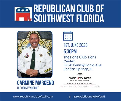 Meet And Greet With Sheriff Carmine Marceno Lee County Republican Executive Committee