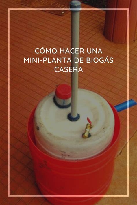 Mini planta de biogás casera que usa residuos de alimentos y material