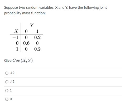 Suppose Two Random Variables X And Y Have The