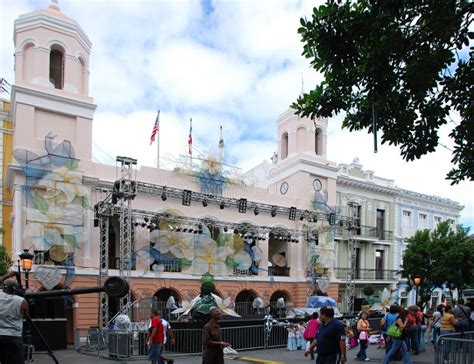 Plaza Colorida En El Casco Antiguo De San Juan Puerto Rico Foto