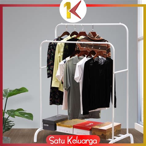 Jual Sk C Stand Hanger Double Rak Gantungan Baju Besi Serbaguna