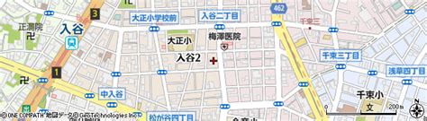 東京都台東区入谷2丁目20の地図 住所一覧検索｜地図マピオン