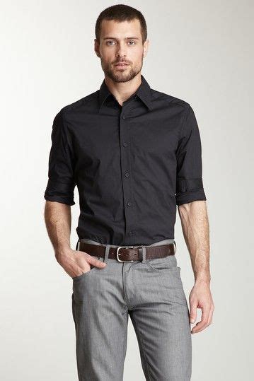 What To Wear With Grey Pants The Trend Spotter Black Shirt