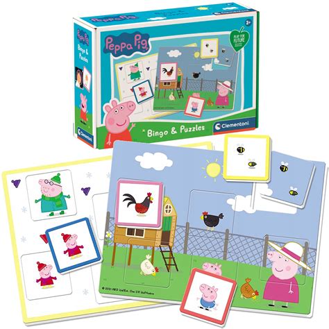 ŚWINKA PEPPA BINGO PUZZLE CLEMENTONI GRA EDUKACYJNA 1800241069