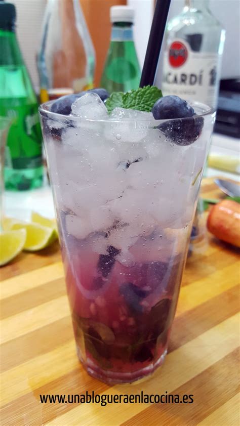 Receta de Mojito de arándanos Una bloguera en la cocina