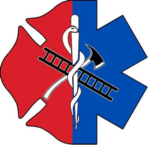 Maltese Cross Star Of Life FIREFIGHTER EMT STICKER 2 Pro Sport Stickers