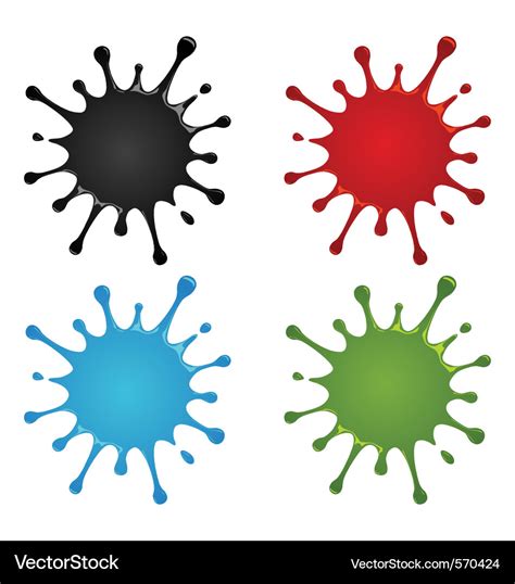 Paint Splatters Royalty Free Vector Image Vectorstock