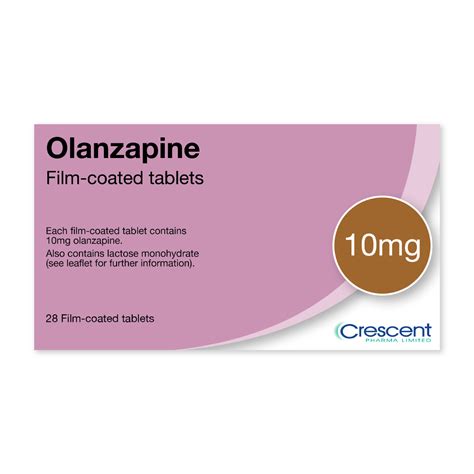 Olanzapine 10mg Film Coated Tablets Crescent Pharma