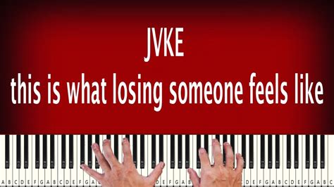 JVKE This Is What Losing Someone Feels Like PIANO TUTORIAL YouTube