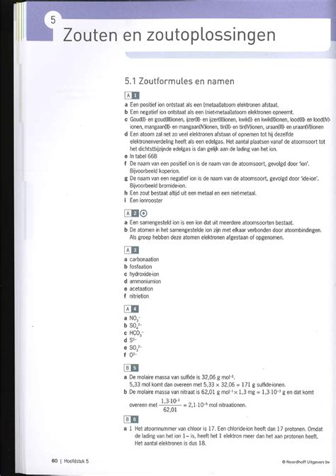 Uitwerkingen Hoofdstuk Chemie Overal Scheikunde Studeersnel