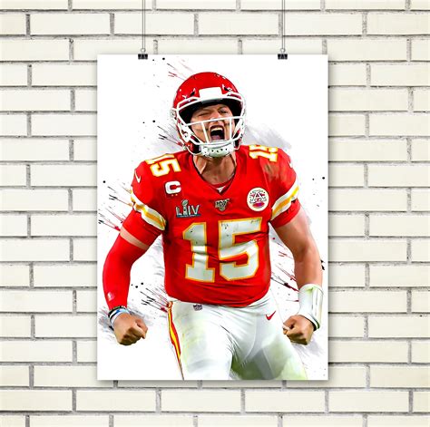 Patrick Mahomes Poster Kansas City Chiefs Poster Print | Etsy