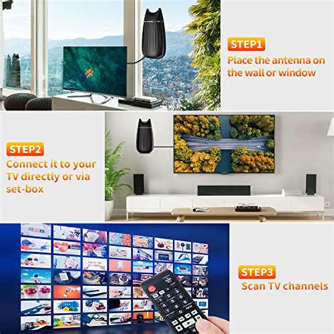 GetUSCart 400 Miles Range TV Antenna Amplified Digital HDTV Antenna