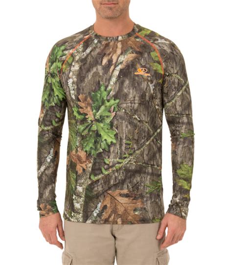 Mossy Oak Mens Insect Repellent Performance Long Sleeve Tee