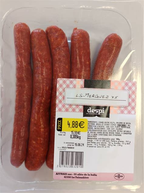 Rappel Consommateur D Tail Merguez X Despi Le Charcutier