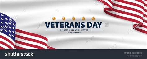 Happy Veterans Day Banner Honoring All Stock Vector (Royalty Free) 2371433049 | Shutterstock