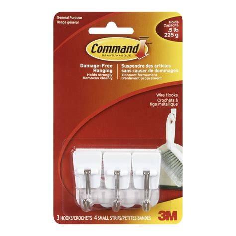 Command Wire Toggle Hooks White Small Lb Capacity Hooks