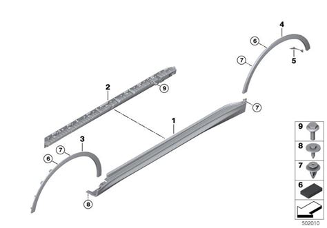 2020 BMW X7 Wheel arch trim, left front - 51779478303 - Genuine BMW Part