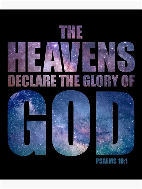 Christian Creation Psalm Verse The Heavens Declare The Glory Of GOD