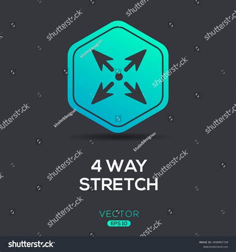 Creative 4 Way Stretch Icon Vector Stock Vector Royalty Free