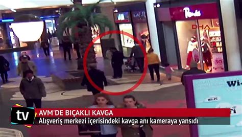 Alışveriş merkezindeki bıçaklı kavga kameralarda Dailymotion Video