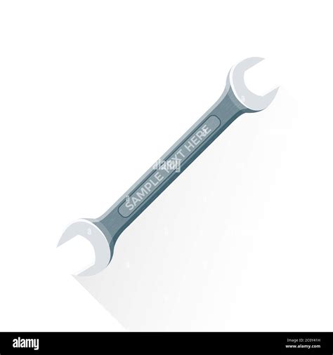 Vector Flat Spanner Illustration Icon Stock Photo Alamy