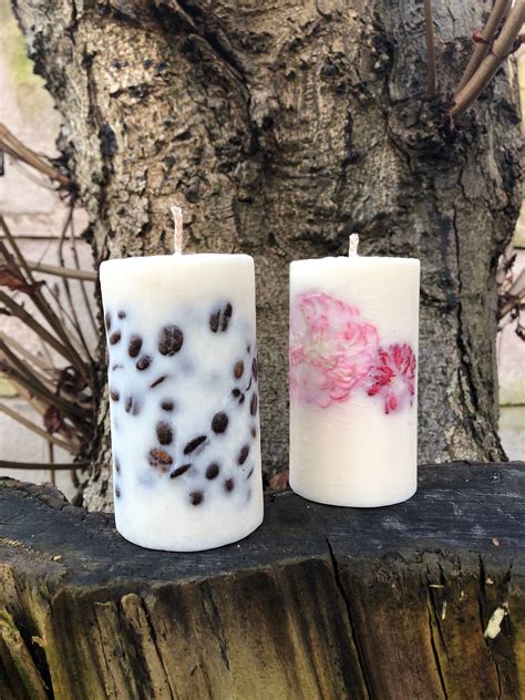 Handmade Soy Pillar Candles Natural Candles Set Candles For Gift Coffee