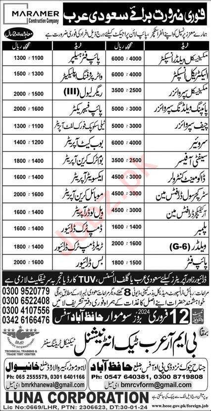 Latest Luna Corporation Saudi Arabia Jobs 2024 2025 Job Advertisement