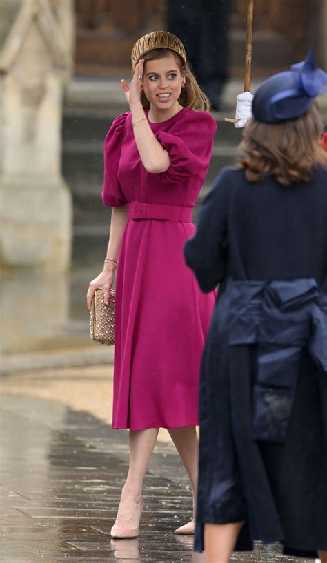 Princess Beatrice Wears Hot Pink Dress To King Charless Coronation