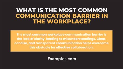 Communication Barriers In The Workplace Examples