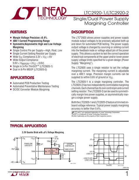 Ltc Linear Technology Controller Hoja De Datos Ficha T Cnica