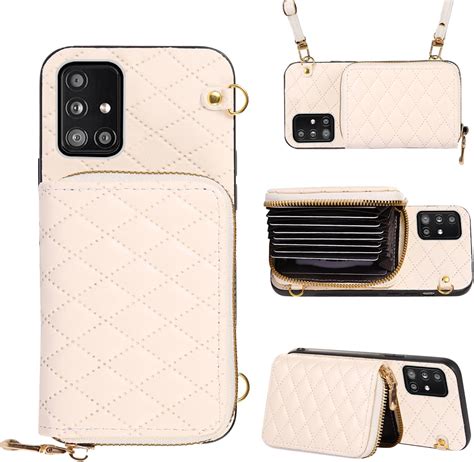 Furiet Compatible With Samsung Galaxy A71 5g Zipper Wallet Case With Crossbody