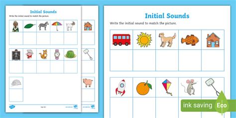 Free Preschool And Kindergarten Beginning Sounds Worksheets