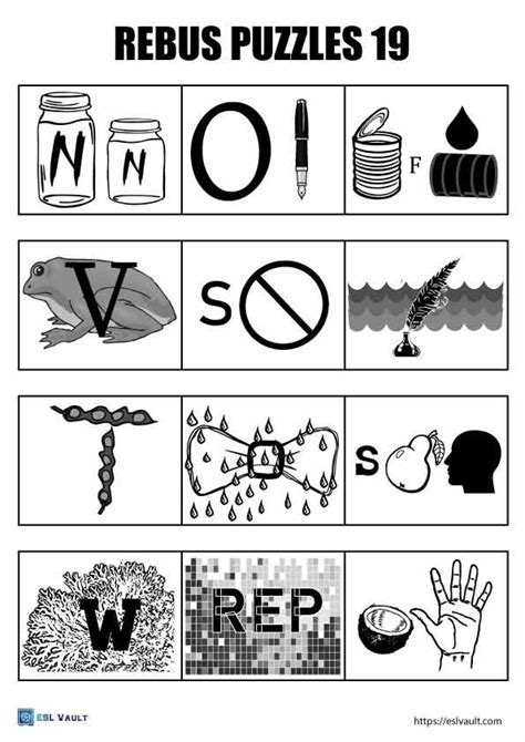 228 Free Printable Rebus Puzzles ESL Vault Rebus Puzzles Word