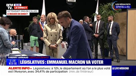 Législatives Emmanuel Macron A Voté Au Touquet Avec Son épouse