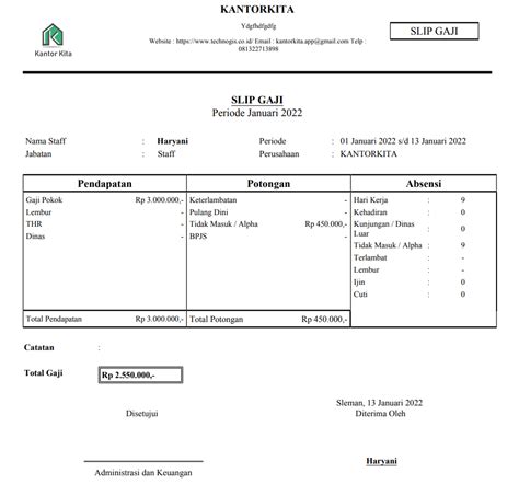 Cara Membuat Slip Gaji Sendiri