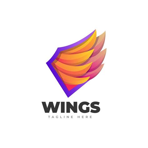 Premium Vector Wings Gradient Logo Template