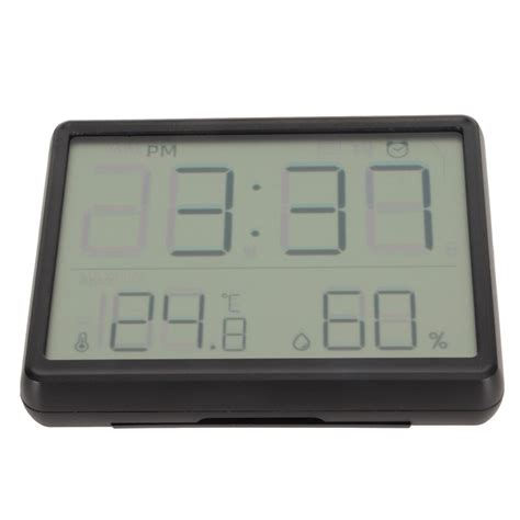 Digital Alarm Clock with Temperature Humidity Display Wall Mounted Digital Clock with Stand Back ...